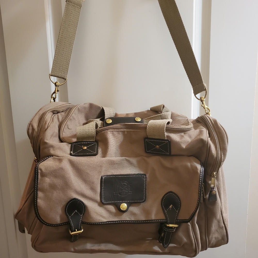 Eddie Bauer Ford Vintage Canvas Travel Duffle Bag